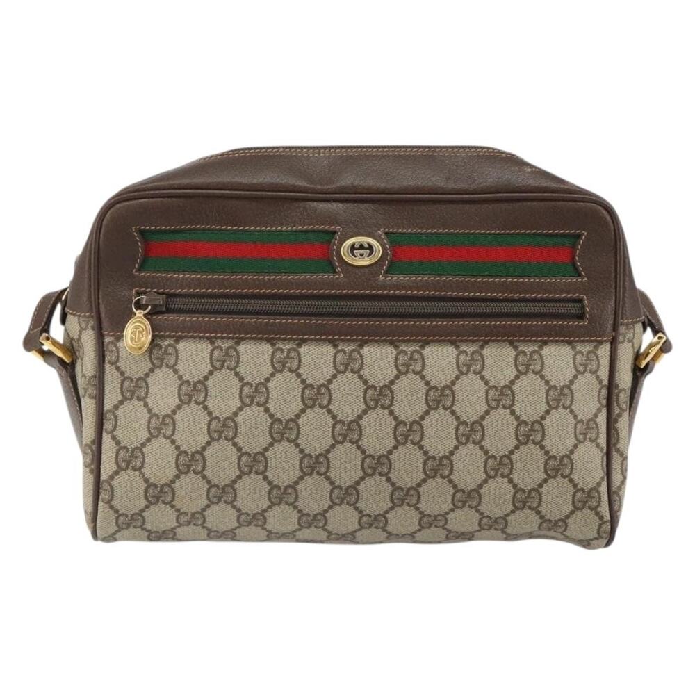 Gucci GG Supreme Web Shoulder Bag Beige